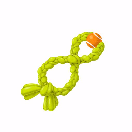 Picture of LG. FIGURE 8 SQUEAKING TENNIS SNUFFLE ROPE