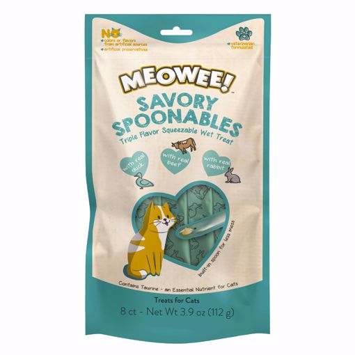 Picture of 8 CT. MEOWEE SAVORY SPOONABLES -DUCK/BEEF/RABBIT