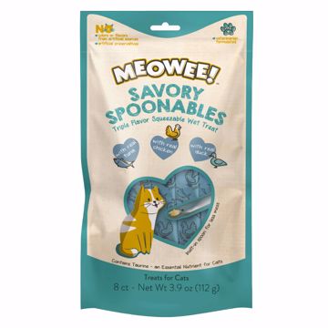 Picture of 8 CT. MEOWEE SAVORY SPOONABLES - TUNA/CHICKEN/DUCK