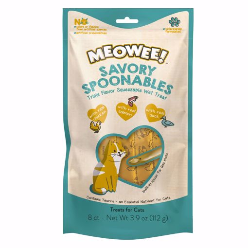 Picture of 8 CT. MEOWEE SAVORY SPOONABLES - CHICKEN/SALMON/DUCK