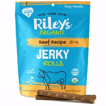 Picture of 5 OZ. RILEYS ORGANIC JERKY ROLLS - BEEF