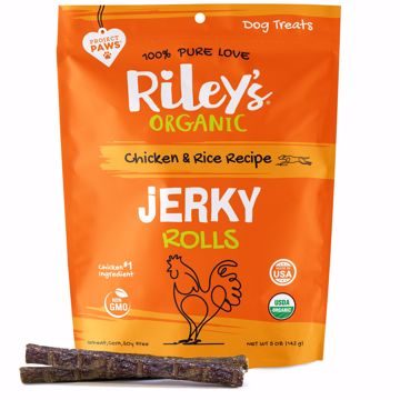 Picture of 5 OZ. RILEYS ORGANIC JERKY ROLLS - CHICKEN & RICE