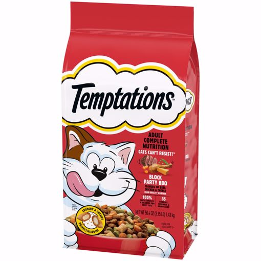 Picture of 13.5 LB. TEMPTATIONS DRY CAT FOOD - BLOCK PARTY BBQ