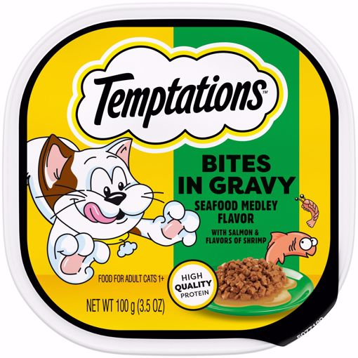 Picture of 24/3.5 OZ. TEMPTATIONS CHUNKS IN GRAVY - SEAFOOD