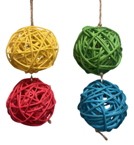 Picture of NIBBLES VINE BALL ON STRING SMALL ANIMAL TOY