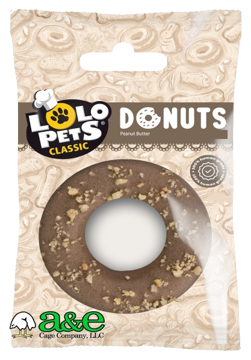 Picture of LOLO GOURMET DONUT DOG TREAT - PEANUT BUTTER