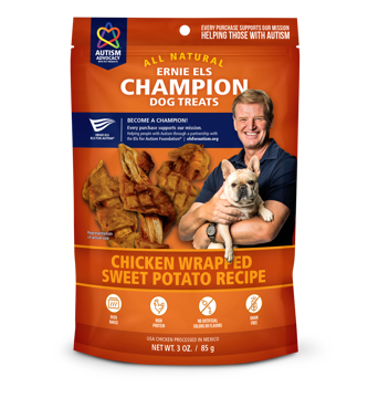 Picture of 4 OZ. ERNIE ELS CHAMPION DOG TREATS - CHICKEN/SWEET POTATO