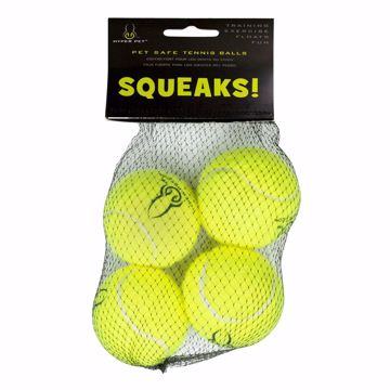 Picture of 4 PACK SQUEAKS TENNIS BALLS - GREEN