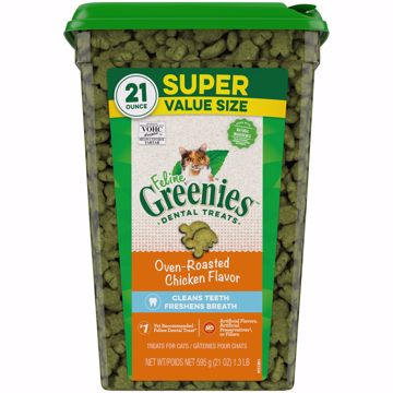 Picture of 21 OZ. GREENIES FELINE DENTAL TREAT - OVEN ROASTED CHICKEN