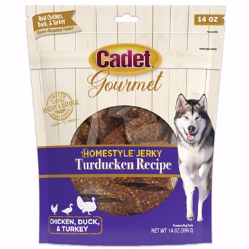 Picture of 14 OZ. GOURMET HOMESTYLE TURDUCKEN RECIPE JERKY TREAT