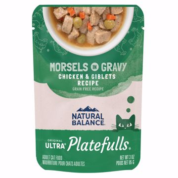 Picture of 24/3 OZ. PLATEFULLS CAT CHICKEN/GIBLETS IN GRAVY - POUCH