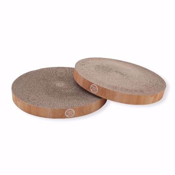 Picture of 2 PK. COZY CAT SCRATCHER BOWL REPLACEMENT PAD - OAK