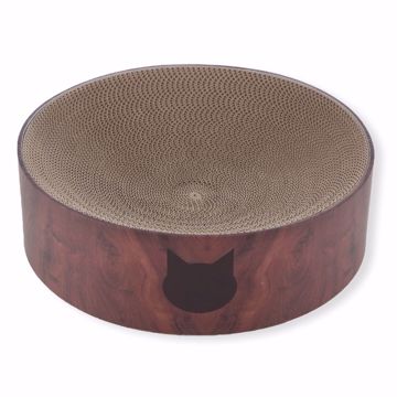 Picture of COZY CAT SCRATCHER BOWL - DARK CHERRY